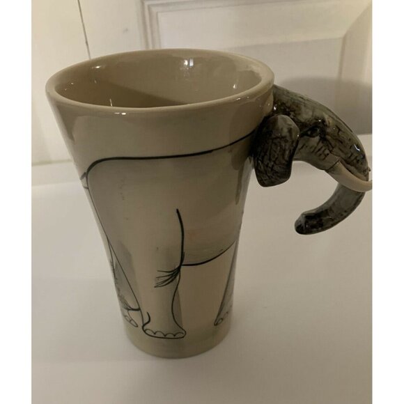 Ermo Elephant Collectors Mug 3D Ceramic‎ Coffee Cup Ermo Zoo Hand Painted - Picture 3 of 7